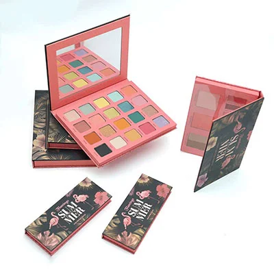 Wholesale Empty Eyeshadow Palette Packaging Pink Square Lipstick