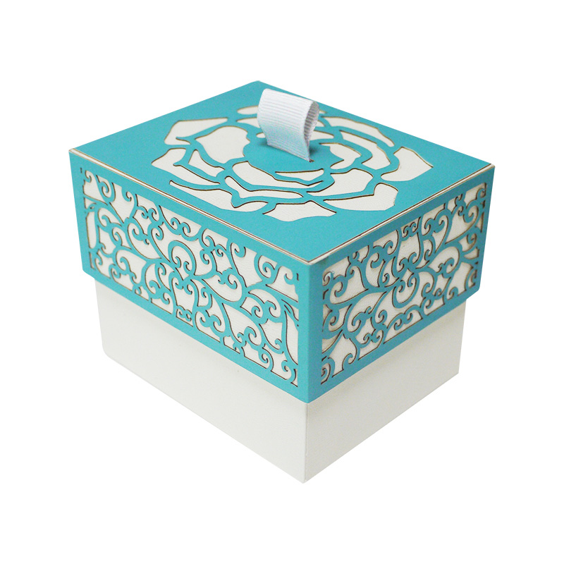 Paper Laser Cut Favor Box With Lid