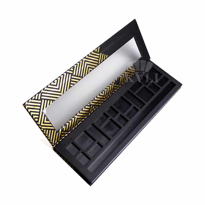 Rectangle Empty Eyeshadow-palette Magnetic 15 Colors Cosmetic Paper Box  Gradient Empty Makeup Palette