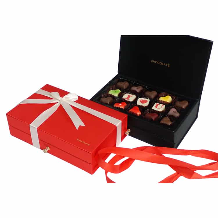 Large Chocolate Gift Box With Ribbon