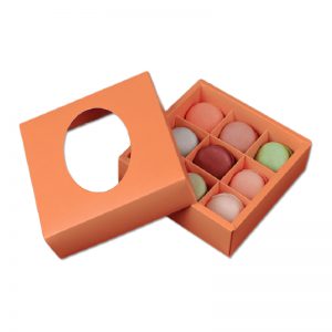 Rigid Macaron Packaging Box with Plastic Window