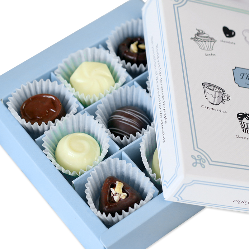 Truffle Packaging Box with Paper Insert