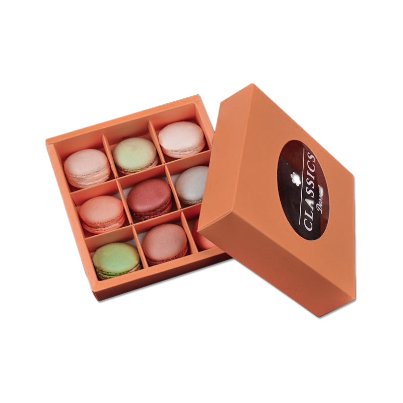 Rigid Macaron Packaging Box with Plastic Window
