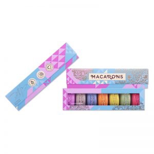 Colorful Macaroon Cardboard Box with Clear Window