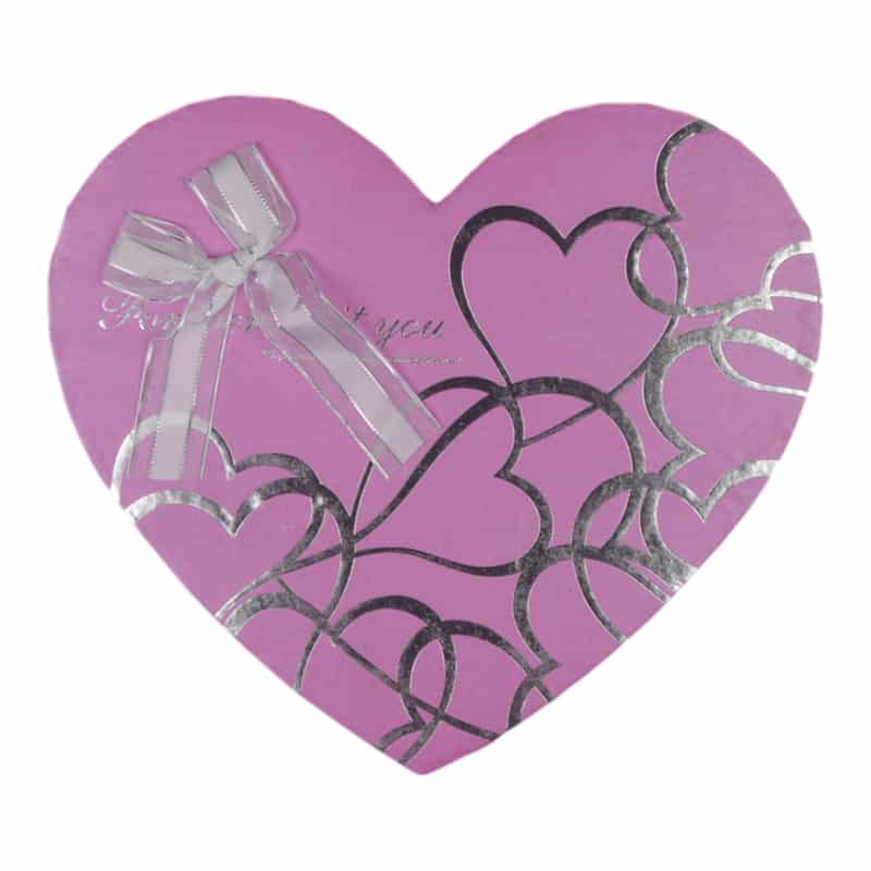 Lid-Bottom Heart Shaped Chocolate Box
