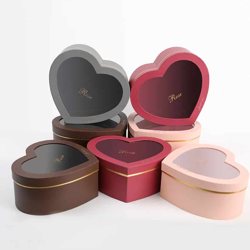 Heart Shape Flower Gift Boxes