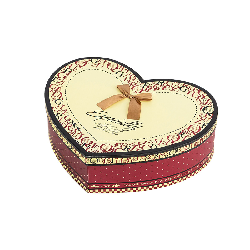 Lid-Bottom Heart Shaped Gift Box  Kali Custom Chocolate Packaging
