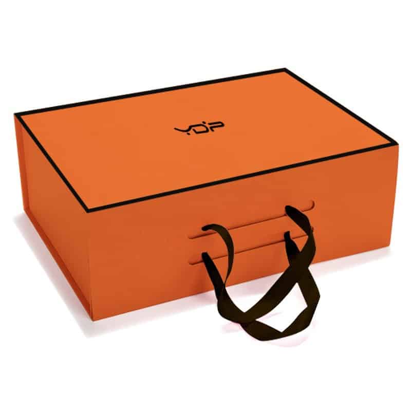 Orange Fold Up Rigid Boxes