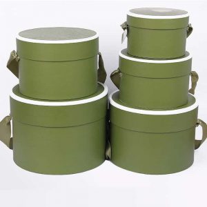 Lid-Bottom Round Flower Packaging Boxes