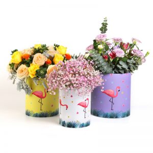 Cylinder Rigid Cardboard Floral Packaging Boxes