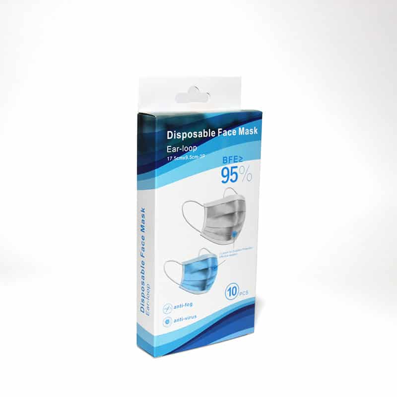 Disposable Mask Packaging Box with Hanger Tab