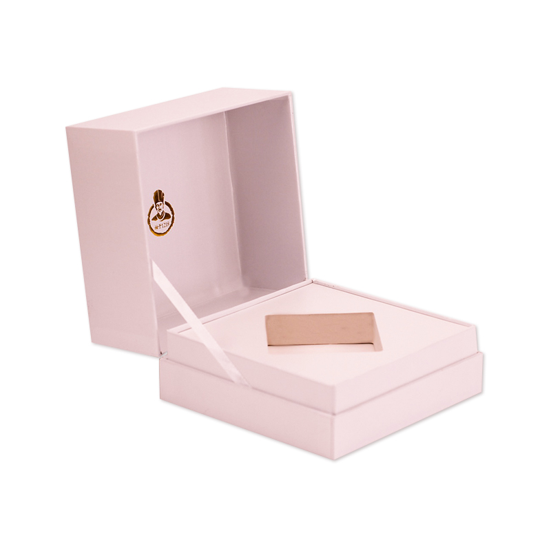 Rosa quadratische Geschenkverpackung mit Scharnier