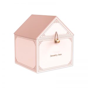 Cajas de regalo de joyería con bisagras en forma de casa