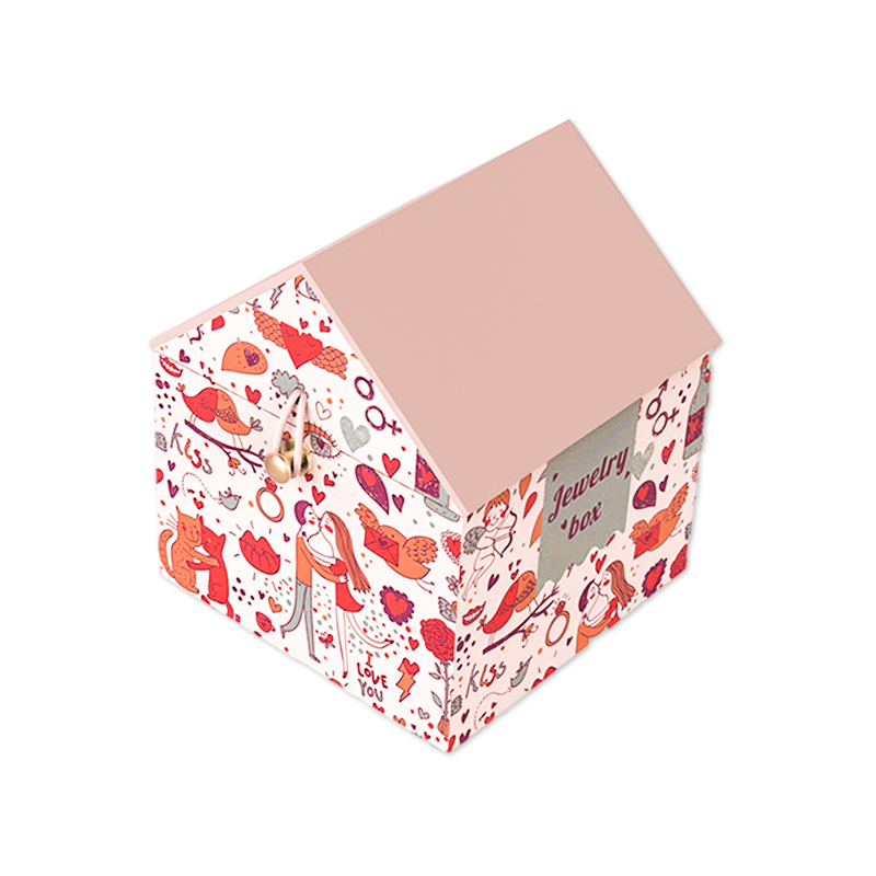 Hausförmige aufklappbare Schmuck-Geschenkboxen