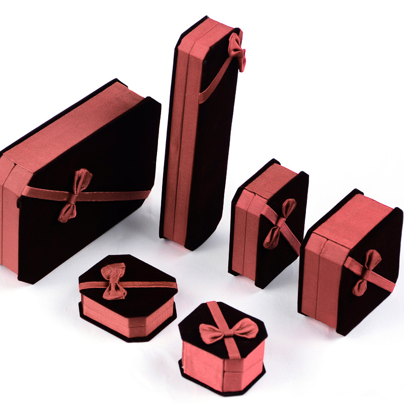 Samt-Schmuck-Geschenkverpackungsboxen