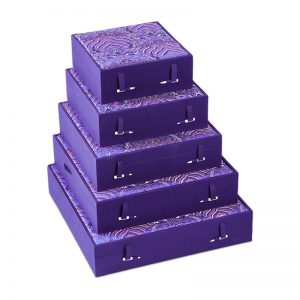 Purple Velvet Decorative Boxes
