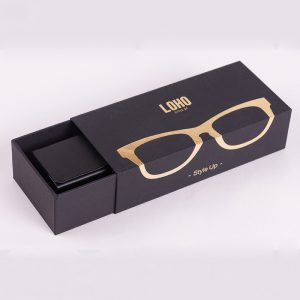 Black Paper Glasses Case Packaging Boxes