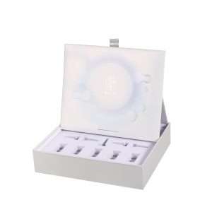 White Skincare Packaging Boxes With Upright Lid