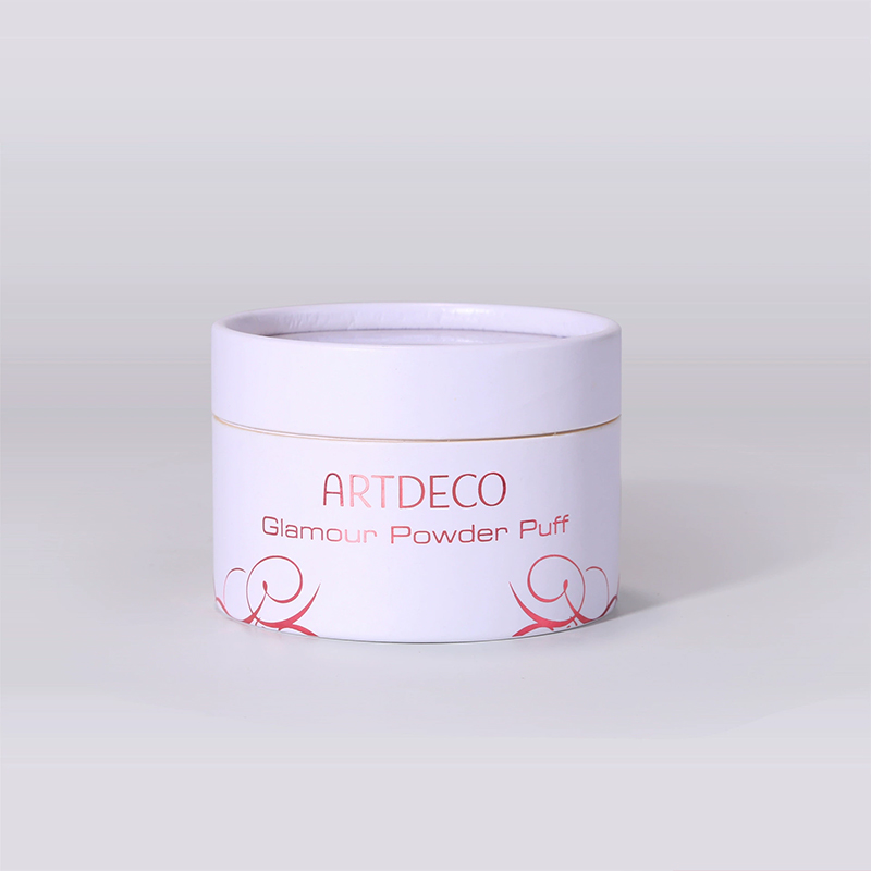 Window Lid Round Powder Puff Packaging Boxes