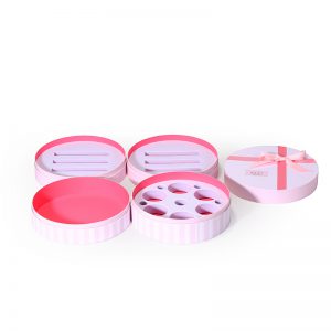 Exquisite Multi-layer Round Skincare Set Packaging Boxes
