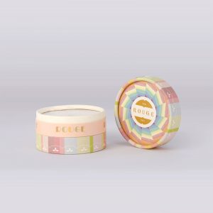 Floral Textured Two-Piece Cylinder Cream Boxes
