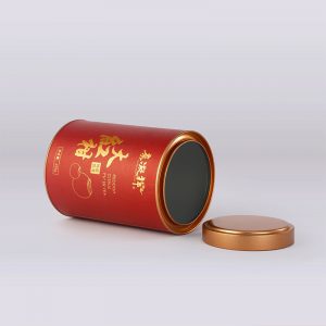 Red Round Tea Box with Sealing Lid