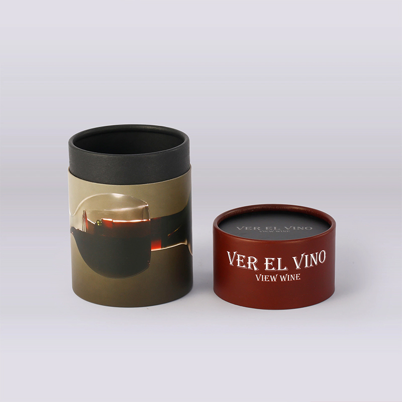Custom Cylinder Wine Packaging Boxes