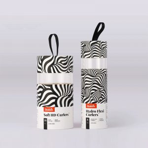 Portable Zebra Print Round Curler Packaging Boxes