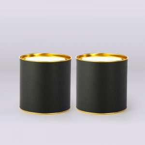 Custom Black Tube Box with Tin Lid