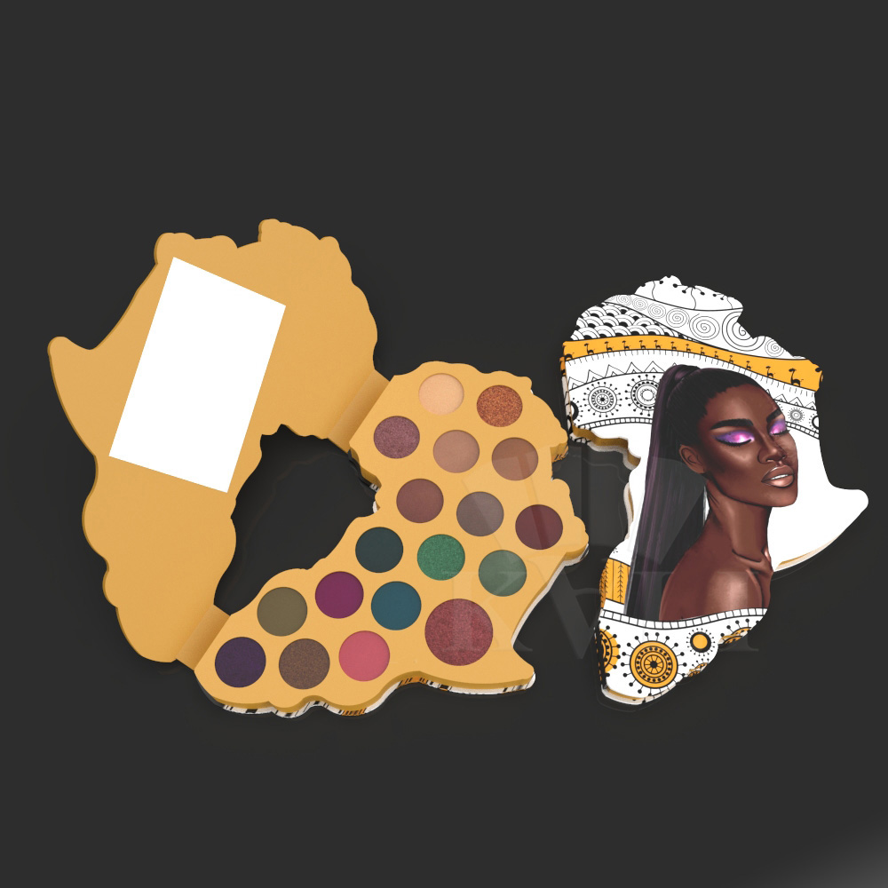 Custom Africa Map Eyeshadow Palette