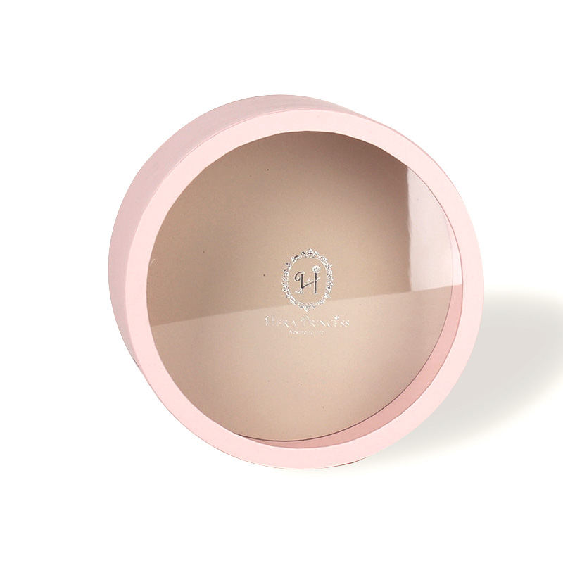 Floral Textured Round Flower Gift Packaging Boxes