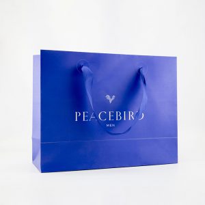 Royal Blue Glossy Paper Shopping Bags