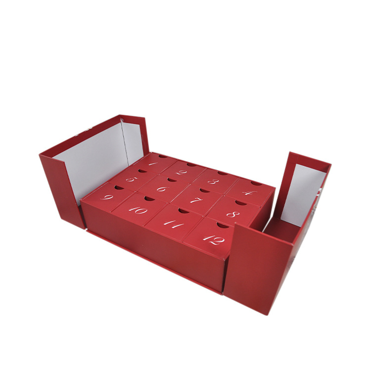 Red Cardboard Advent Box