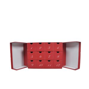 Red Cardboard Advent Box