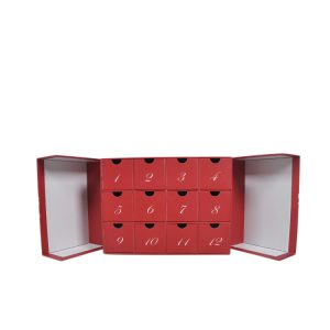 Red Cardboard Advent Box