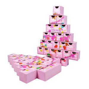 Empty Pink Christmas Tree Advent Calendars