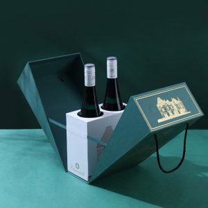 Portable Double Opening Hinged Wine Boxes