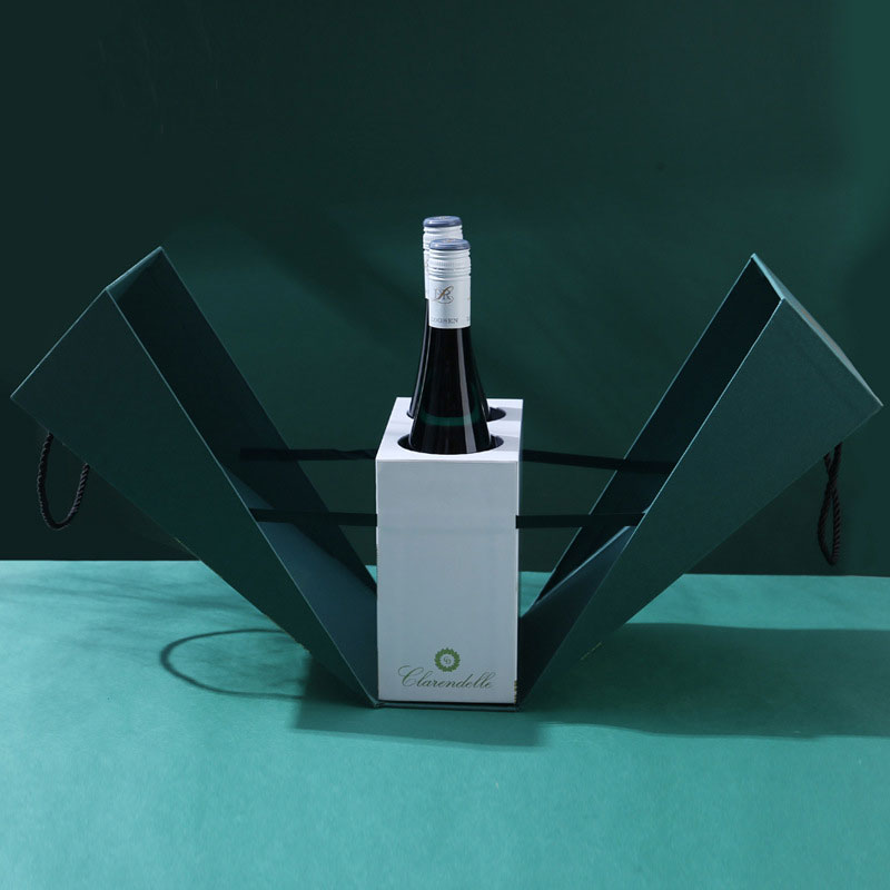 Portable Double Opening Hinged Wine Boxes