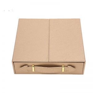 Boîte d'emballage cadeau en PU de haute qualité personnalisée