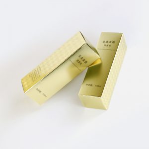 Gold Folding Skincare Retail Packaging Box