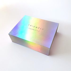 Foldable Magnetic Flip Holographic Cosmetic Box