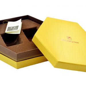 Hexagonal Textured Honey Box