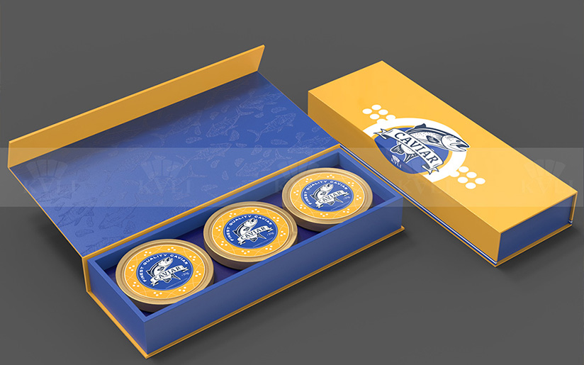 3 PCS Paper Magnetic Caviar Box