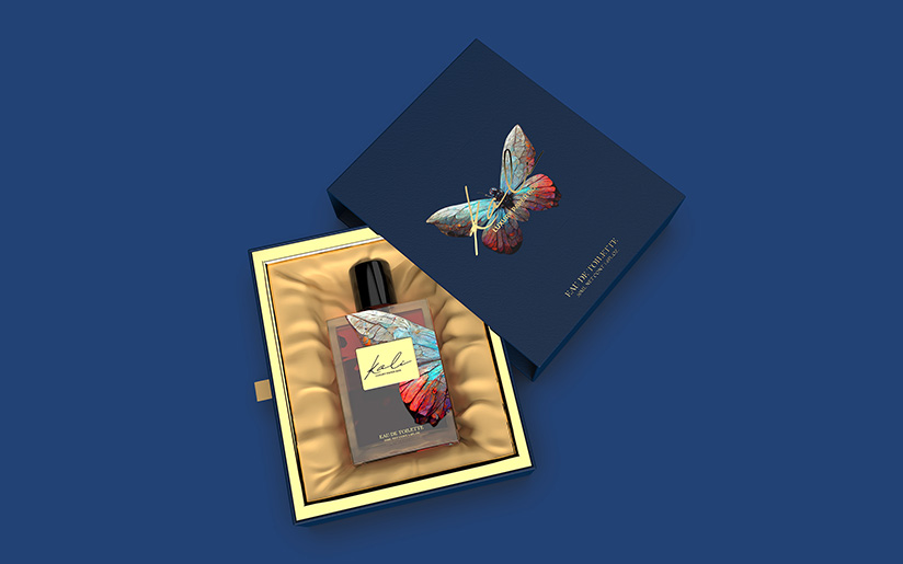 Slide Perfume Drawer Box With Butterfly