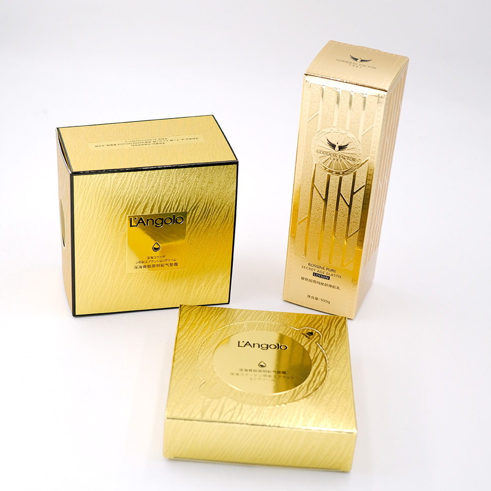 Embossing Matte UV Gold Tuck End Boxes