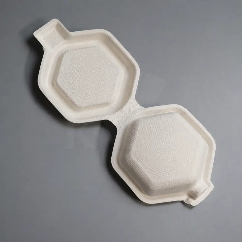 Custom Round Sugarcane Bagasse Molded Packaging