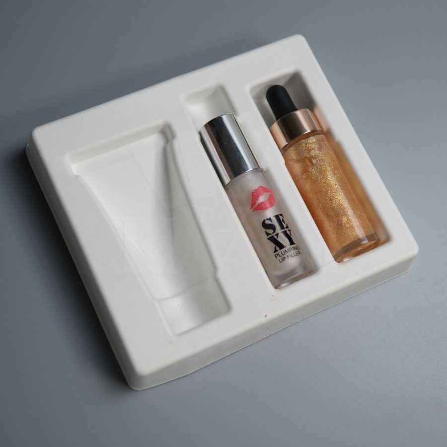 Custom Cosmetic Bagasse Paper Pulp Insert Packaging