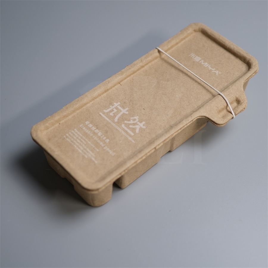 Brown Eco Sugarcane Bagasse Pencil Packaging Box