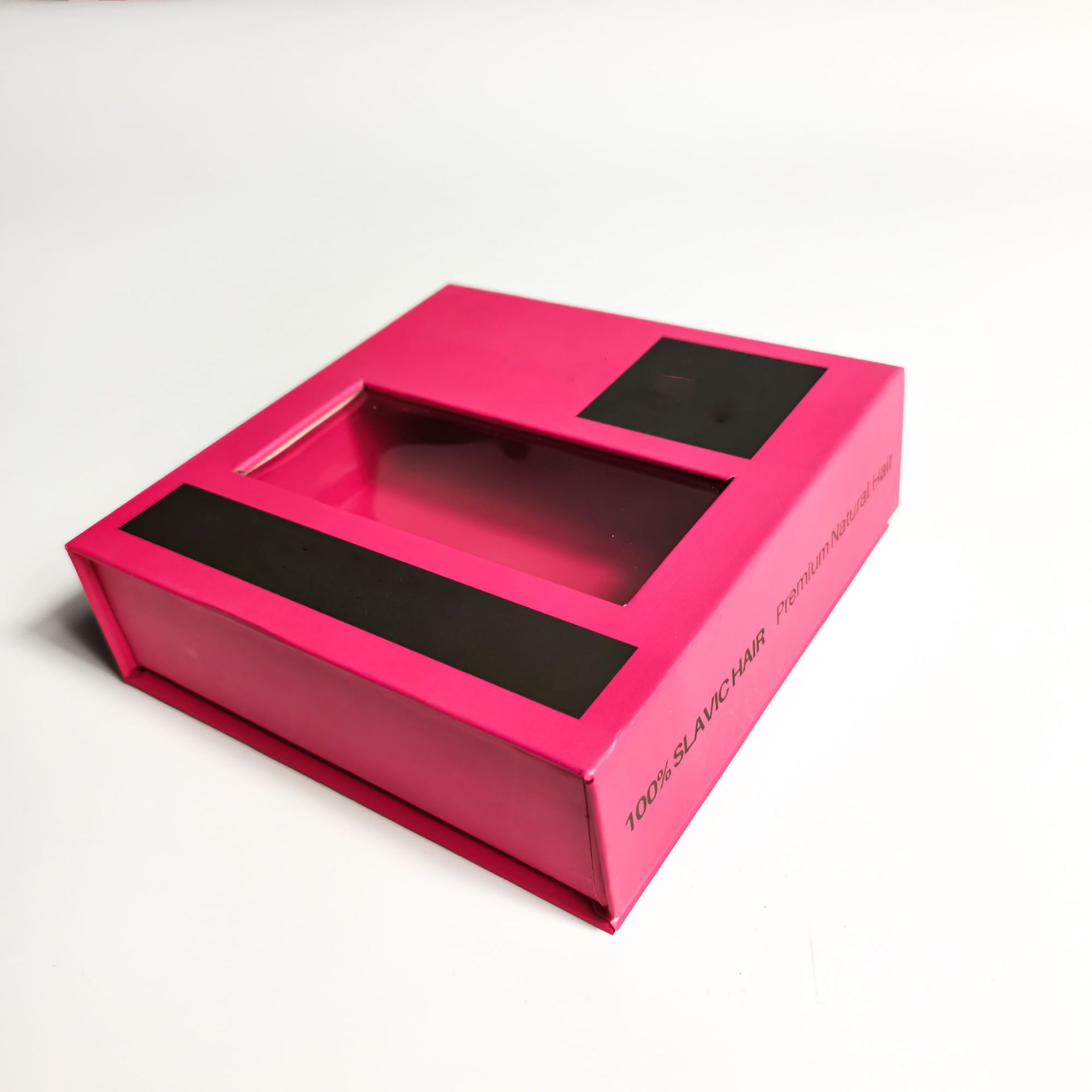 Boîte de rangement pour perruque à fenêtre magnétique