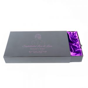 Custom Black Rigid Drawer Style Hair Boxes